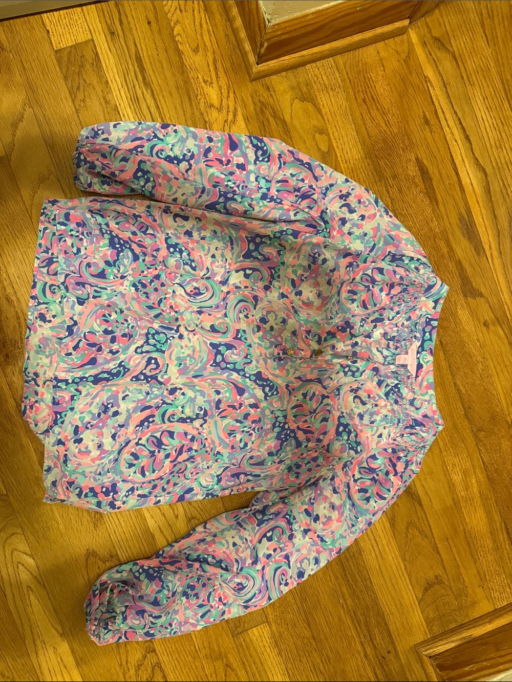Pastel Swirl Print Pullover Top